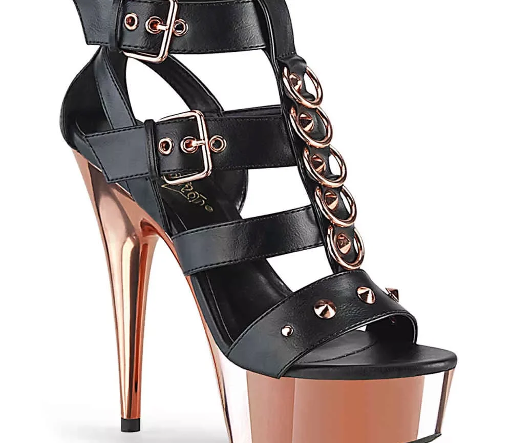 Pleaser high heels - Delight - black/pink